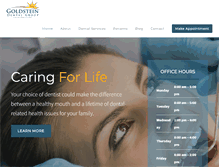 Tablet Screenshot of goldsteindentalgroup.com